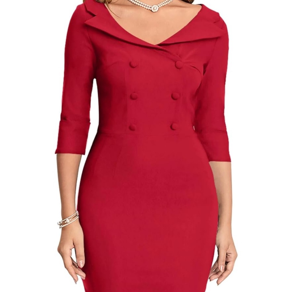 Elegant Red Women's Dress